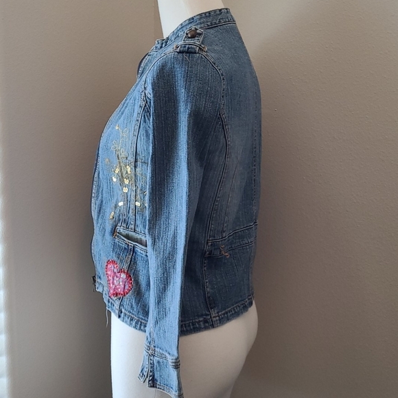 Unfabulous Denim Patchwork Embroidered Jacket - Picture 3 of 9